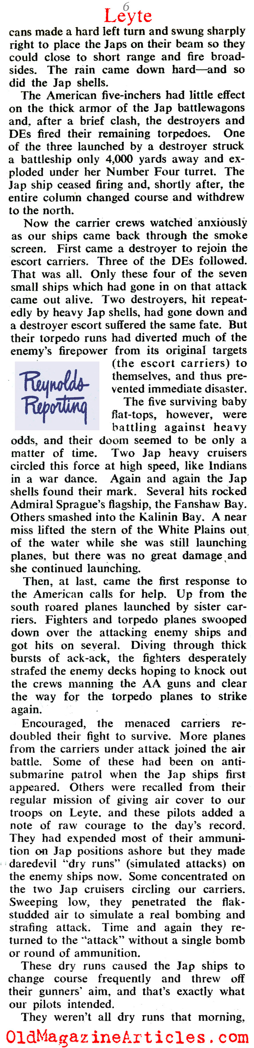 The Greatest Sea Battle (Collier's Magazine, 1945)