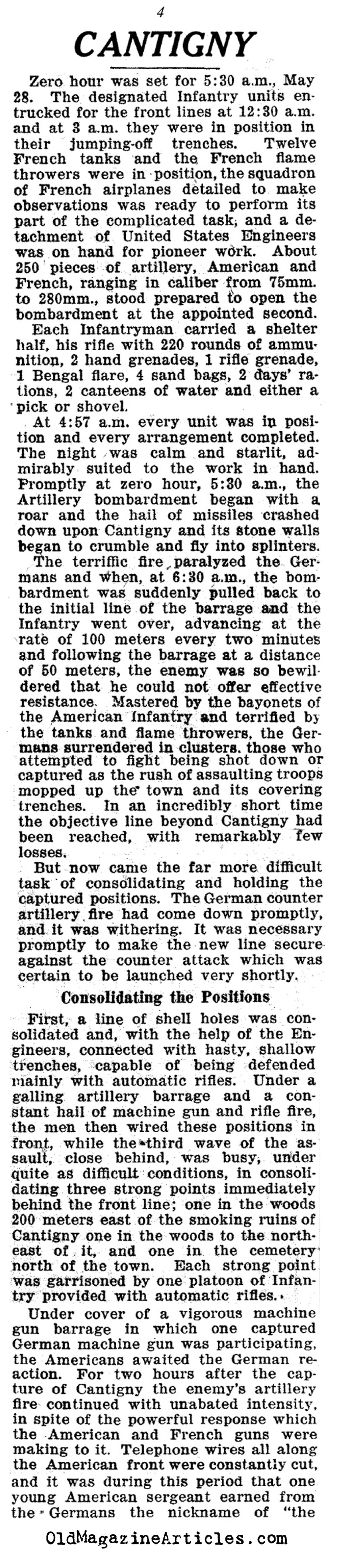 The Battle at Cantigny (The Stars and Stripes, 1918)