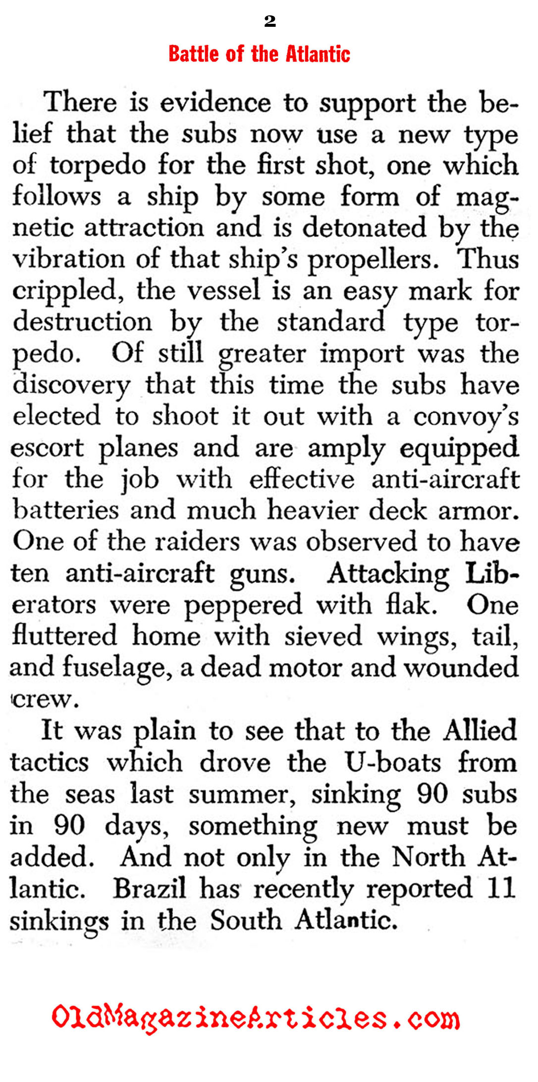 The Battle for the Atlantic (Pathfinder Magazine, 1943)