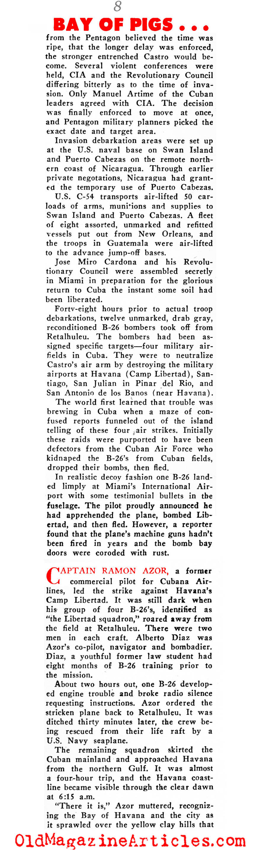 Disaster at the Bay of Pigs (Sir! Magazine, 1962)