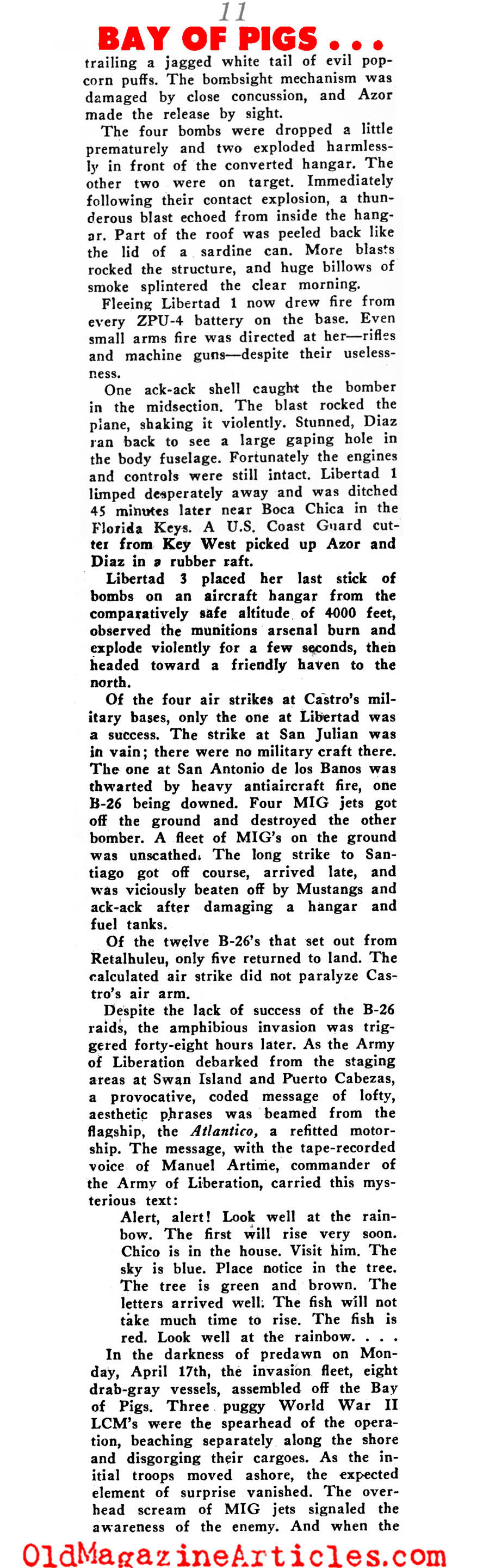 Disaster at the Bay of Pigs (Sir! Magazine, 1962)