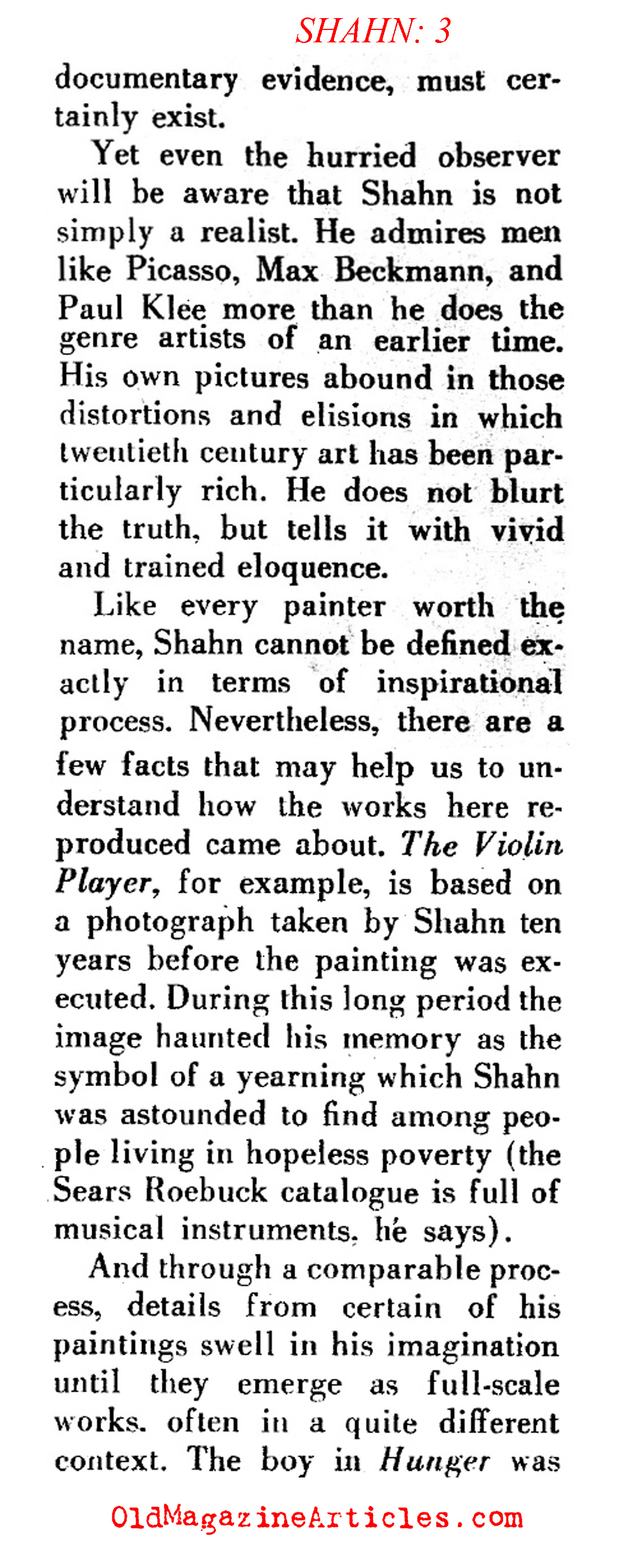 Ben Shahn ('48 Magazine, 1948)