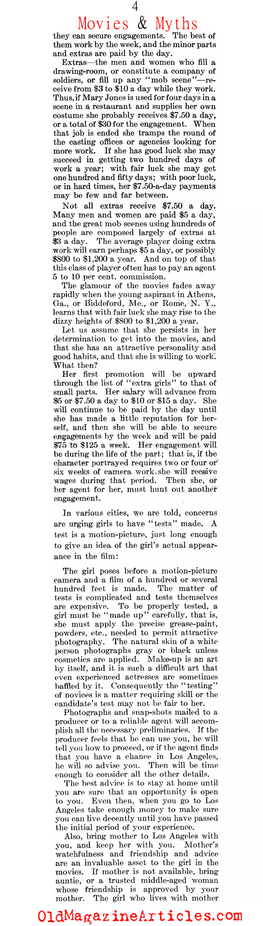 ''Movies & Myths As Seen by an Insider'' (Literary Digest, 1921)