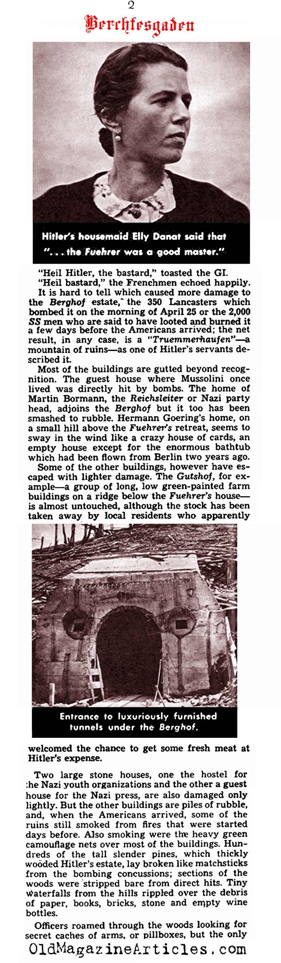 Berchtesgaden: Hitler's Mountain Retreat (Yank Magazine, 1945)