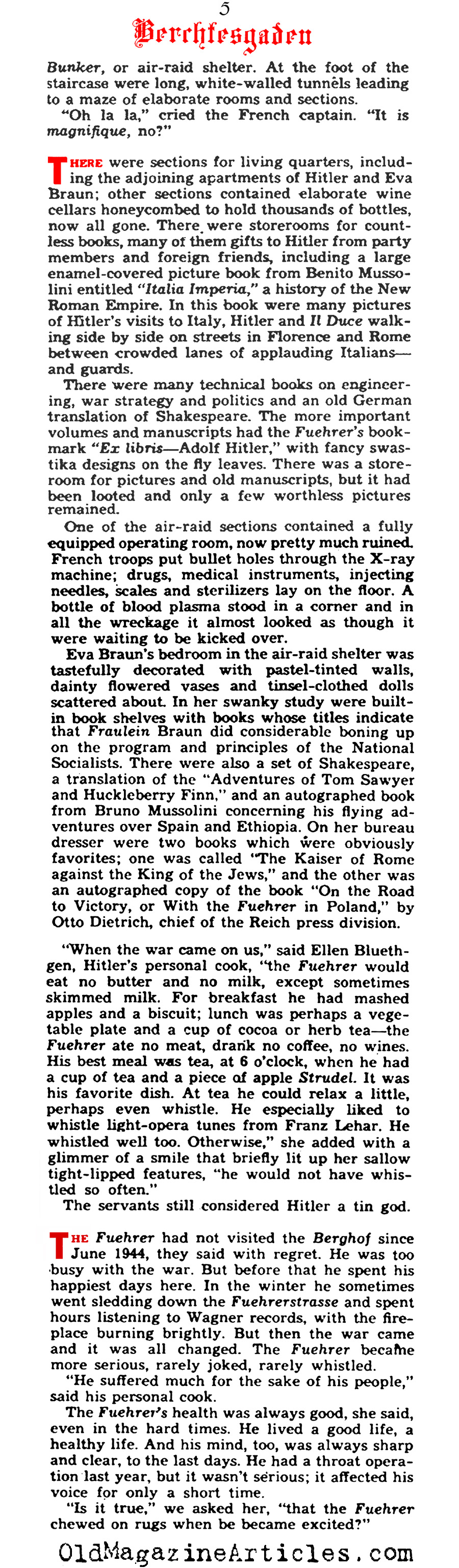 Berchtesgaden: Hitler's Mountain Retreat (Yank Magazine, 1945)