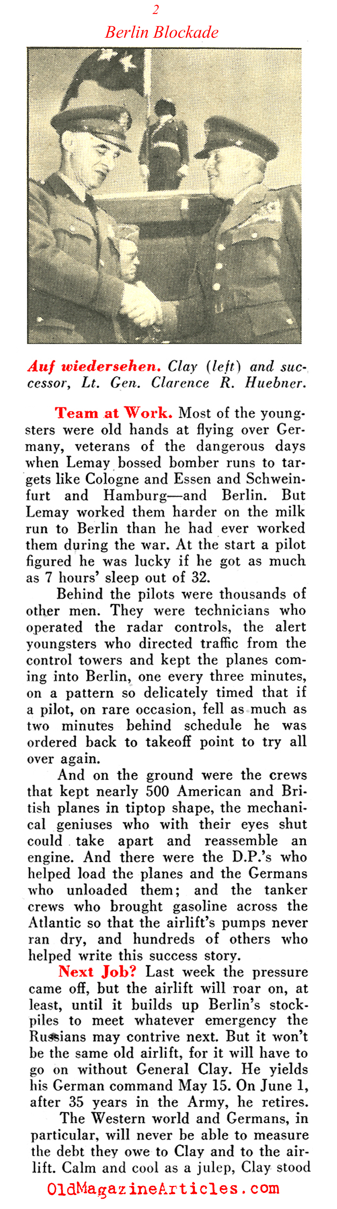 A Look Back at the Berlin Air-Lift (Pathfinder Magazine, 1949)