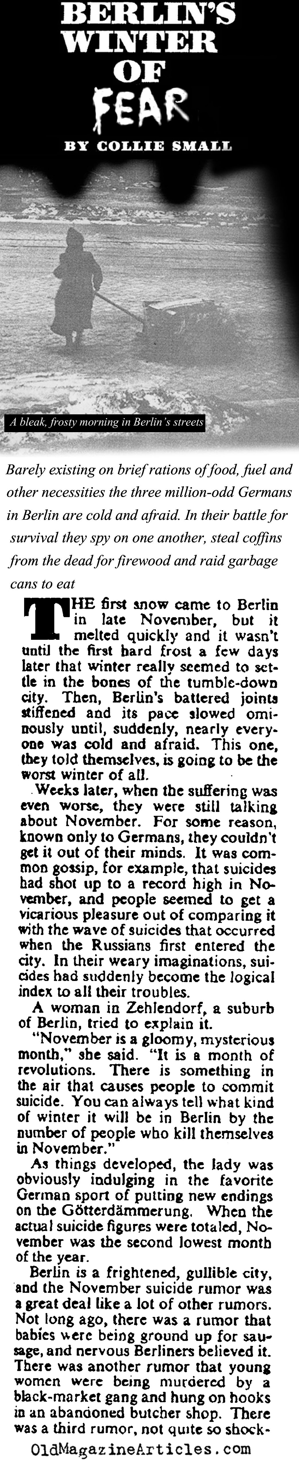 Fear in Post-War Berlin (Collier's Magazine, 1948)