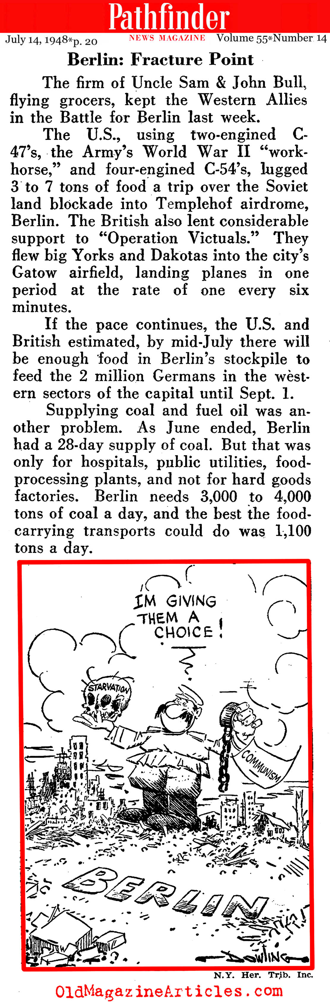 One Month Into the Berlin Blockade (Pathfinder Magazine, 1948)
