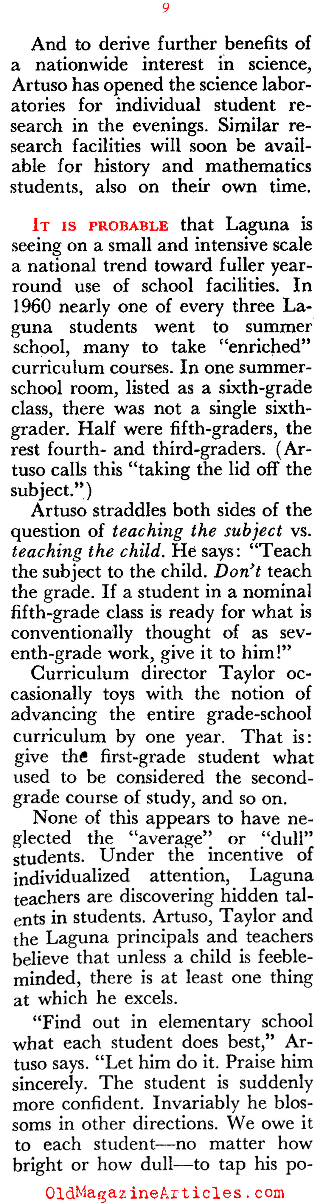 How One School Turned Itself Around (Pageant Magazine, 1961)