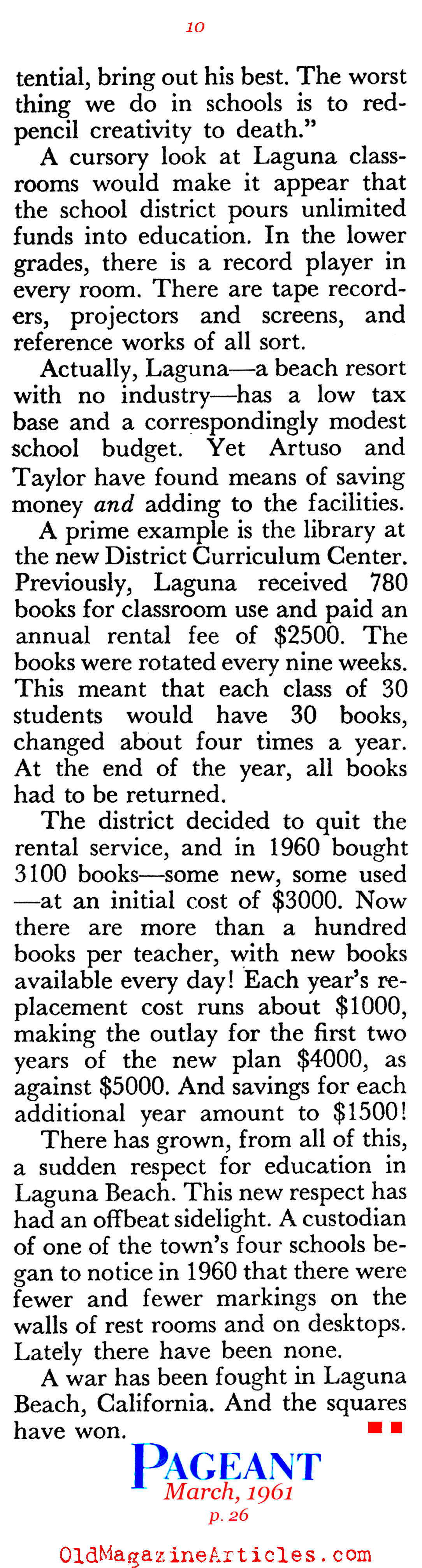 How One School Turned Itself Around (Pageant Magazine, 1961)