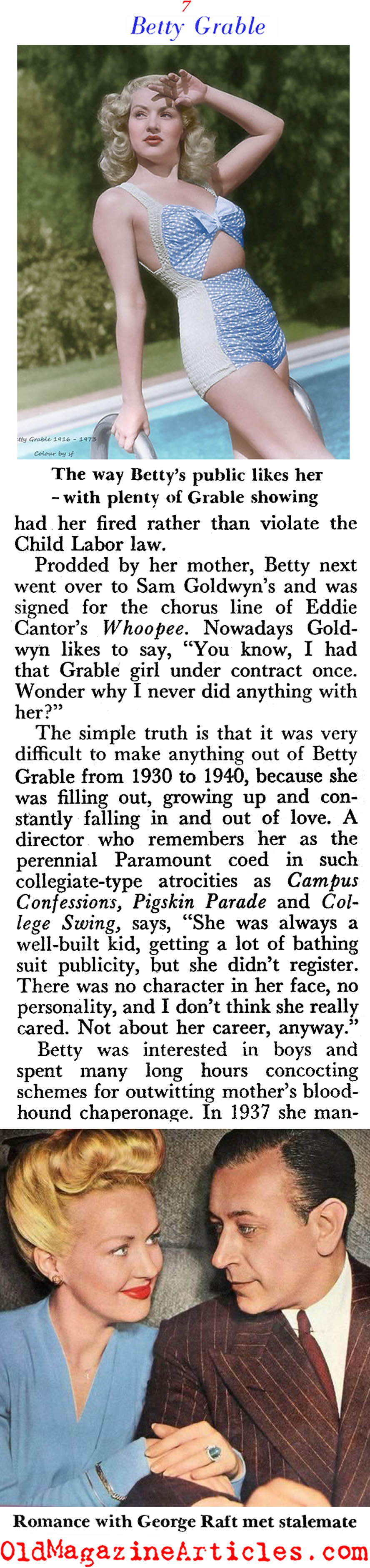 Betty Grable (Pageant Magazine, 1952)