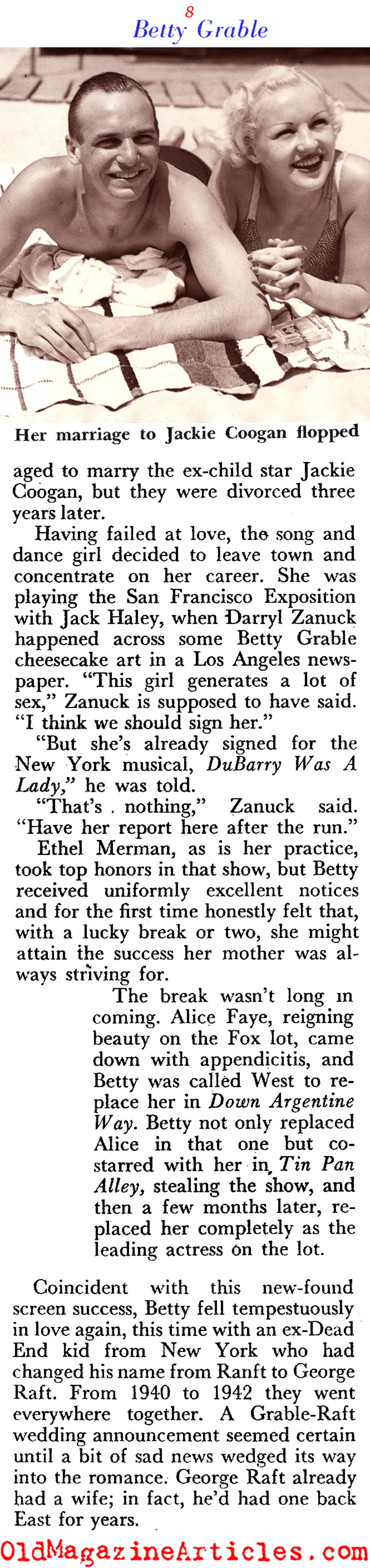 Betty Grable (Pageant Magazine, 1952)