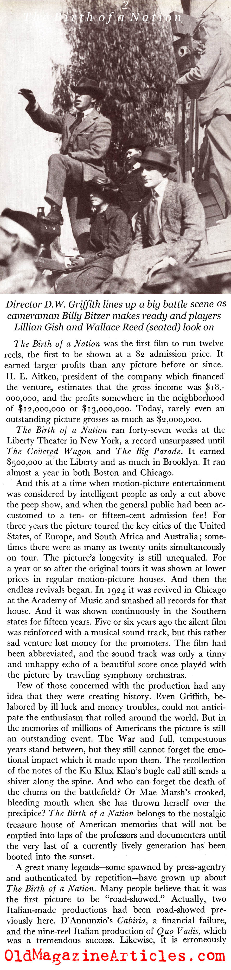 More on <i>Birth of a Nation</i> (Scribner's Magazine, 1937)