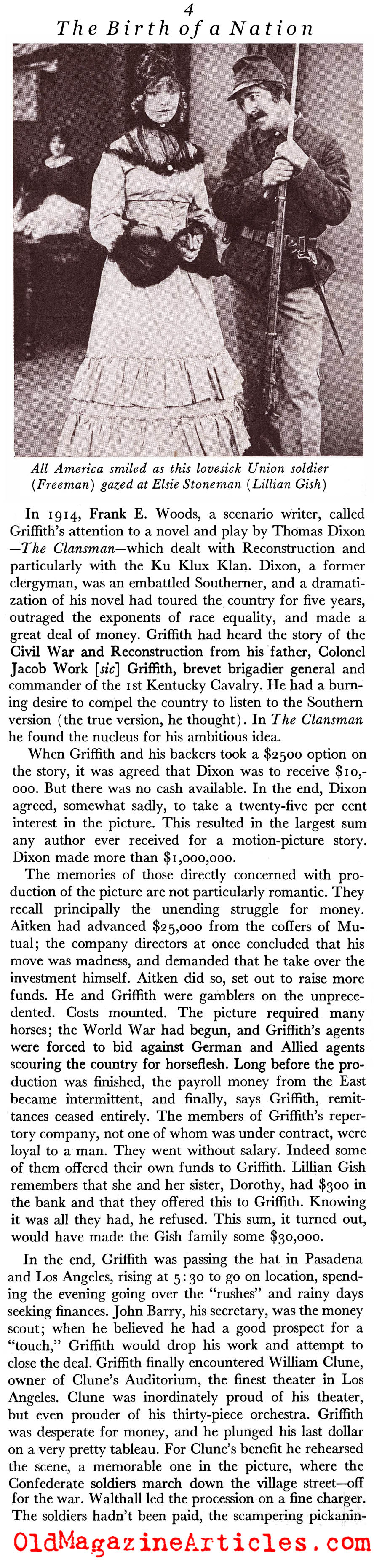 More on <i>Birth of a Nation</i> (Scribner's Magazine, 1937)