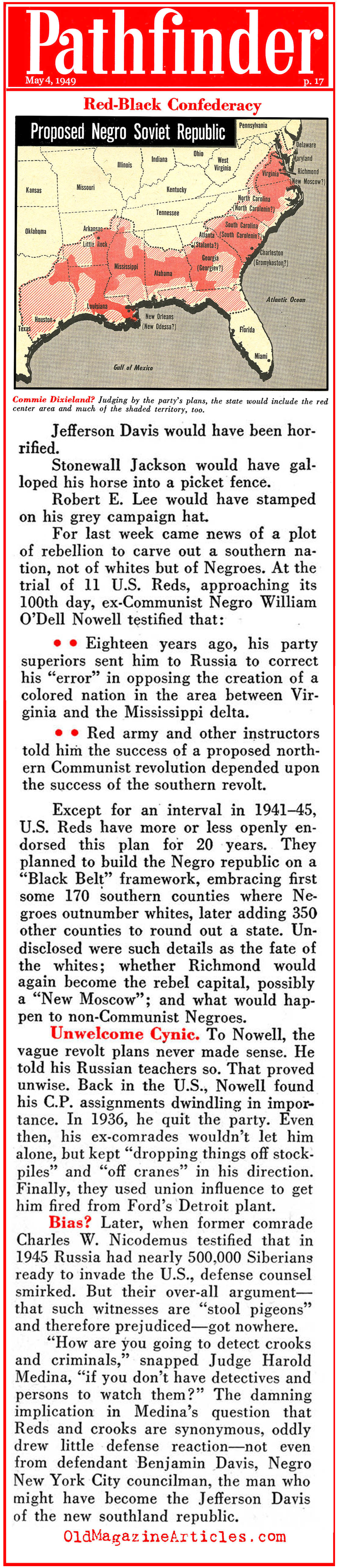 Segregation Soviet-Style  (Pathfinder Magazine, 1949)