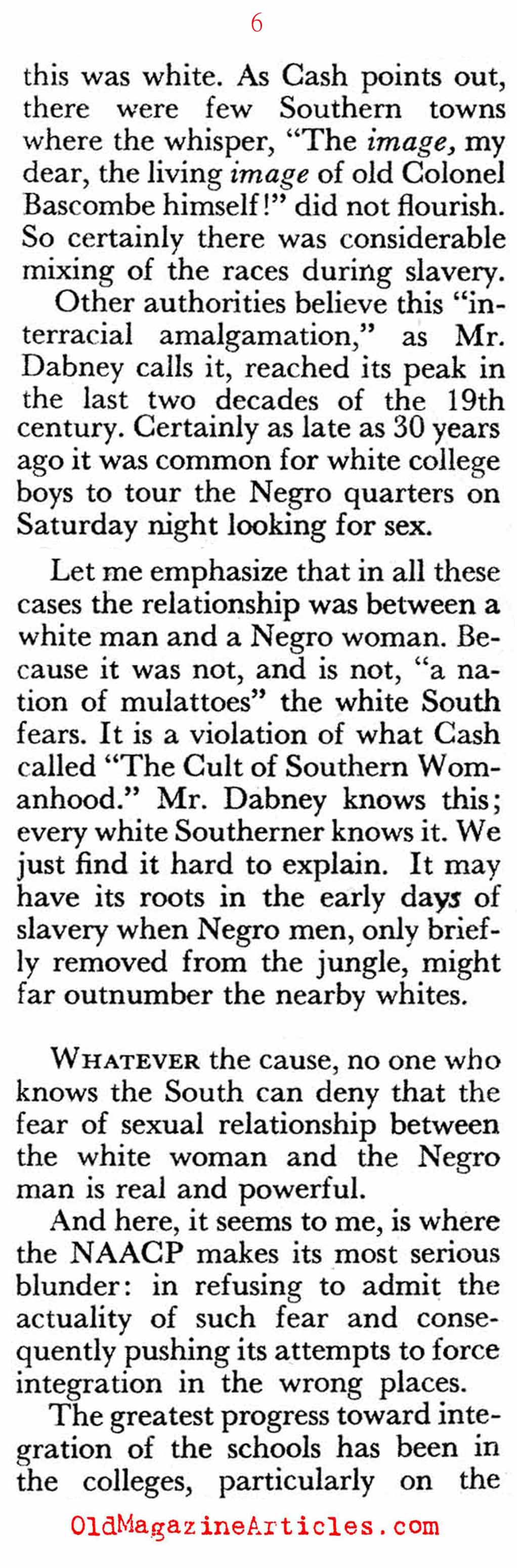 The Old Southern View of Integration (Pageant Magazine, 1959)