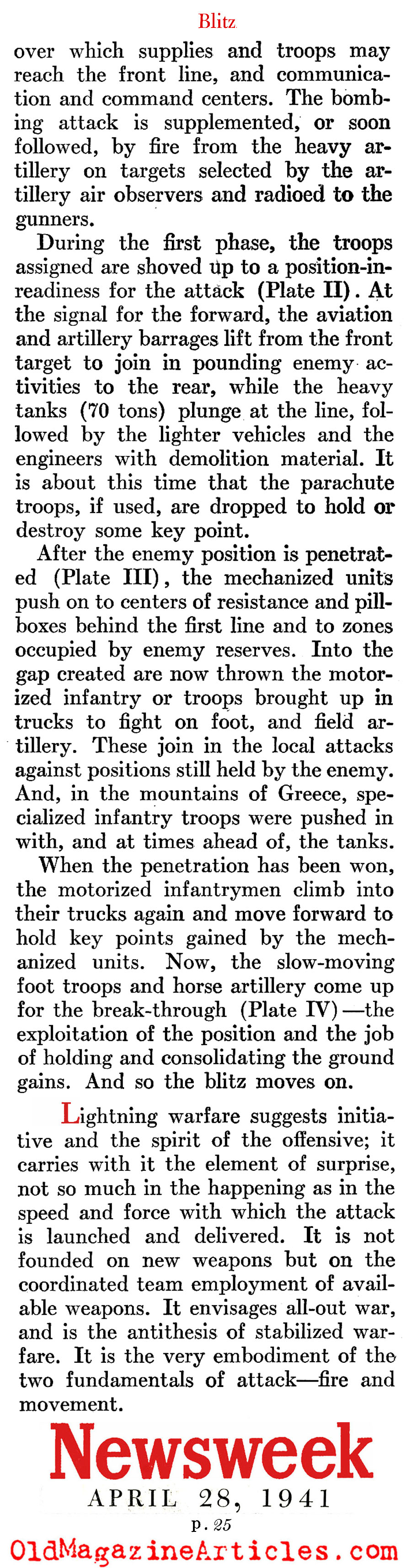 Blitzkrieg (Newsweek Magazine, 1941)
