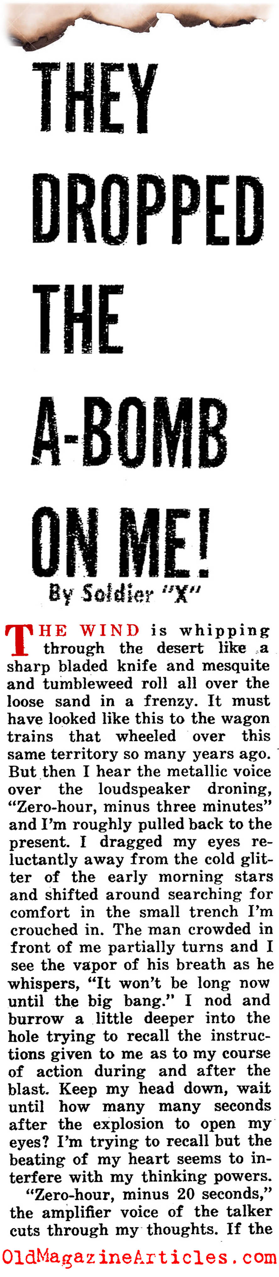 ''They Dropped The A-Bomb On Me'' (Tab Magazine, 1958)