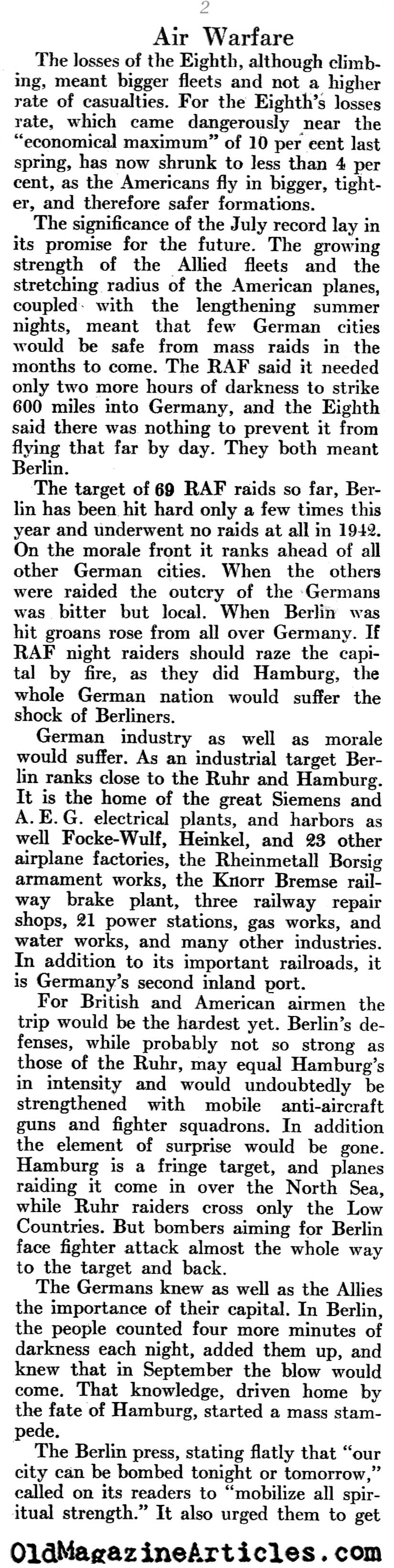 Sticking It To Berlin (Newsweek Magazine, 1943)