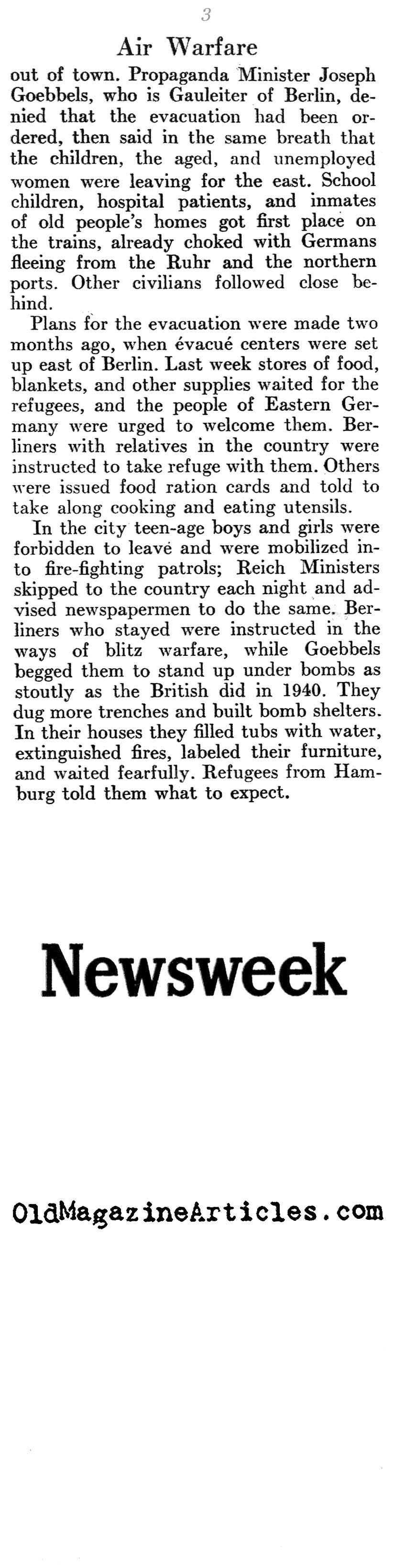 Sticking It To Berlin (Newsweek Magazine, 1943)