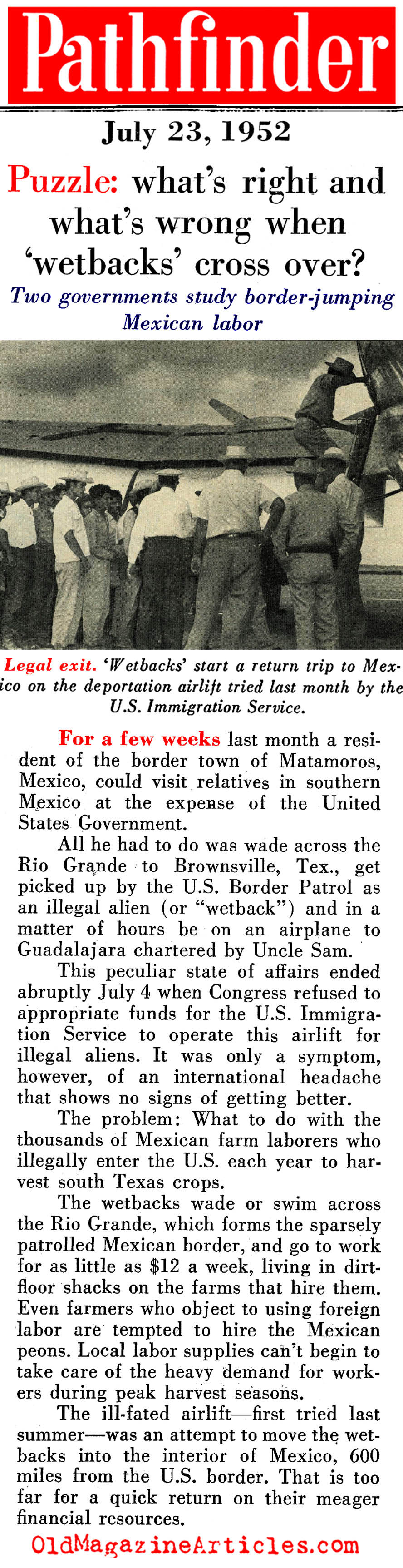 The Border-Jumper Problem<BR> (Pathfinder Magazine, 1952)