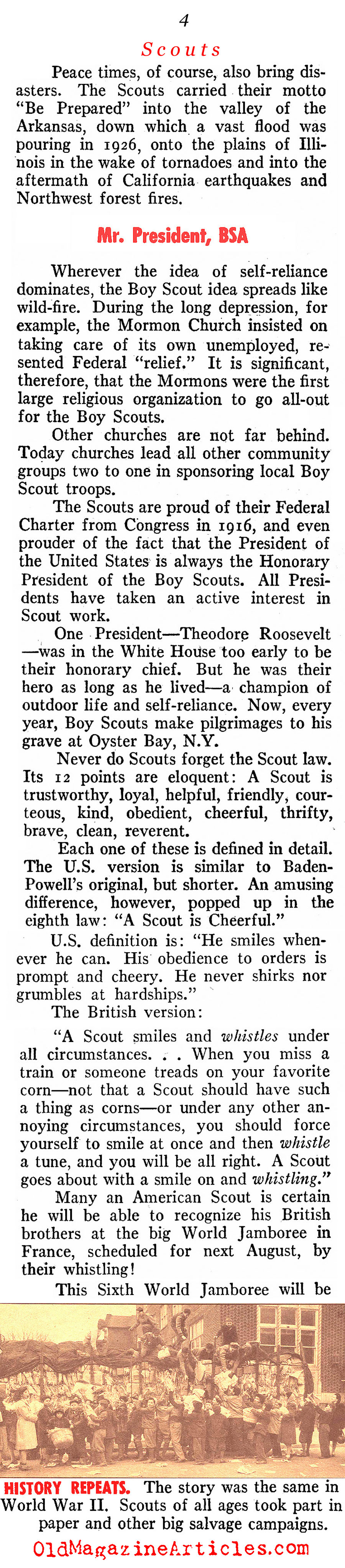 The Boy Scouts of America (Pathfinder Magazine, 1947)