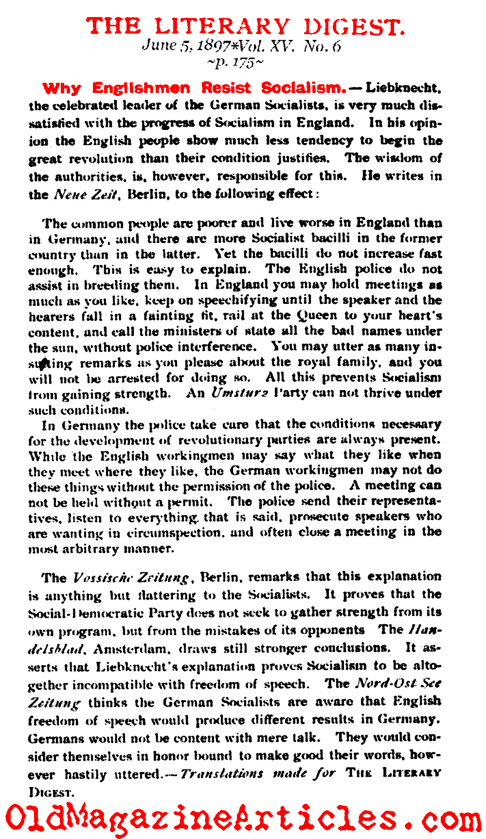 Why Englishmen Resist Socialism (Literary Digest, 1897)