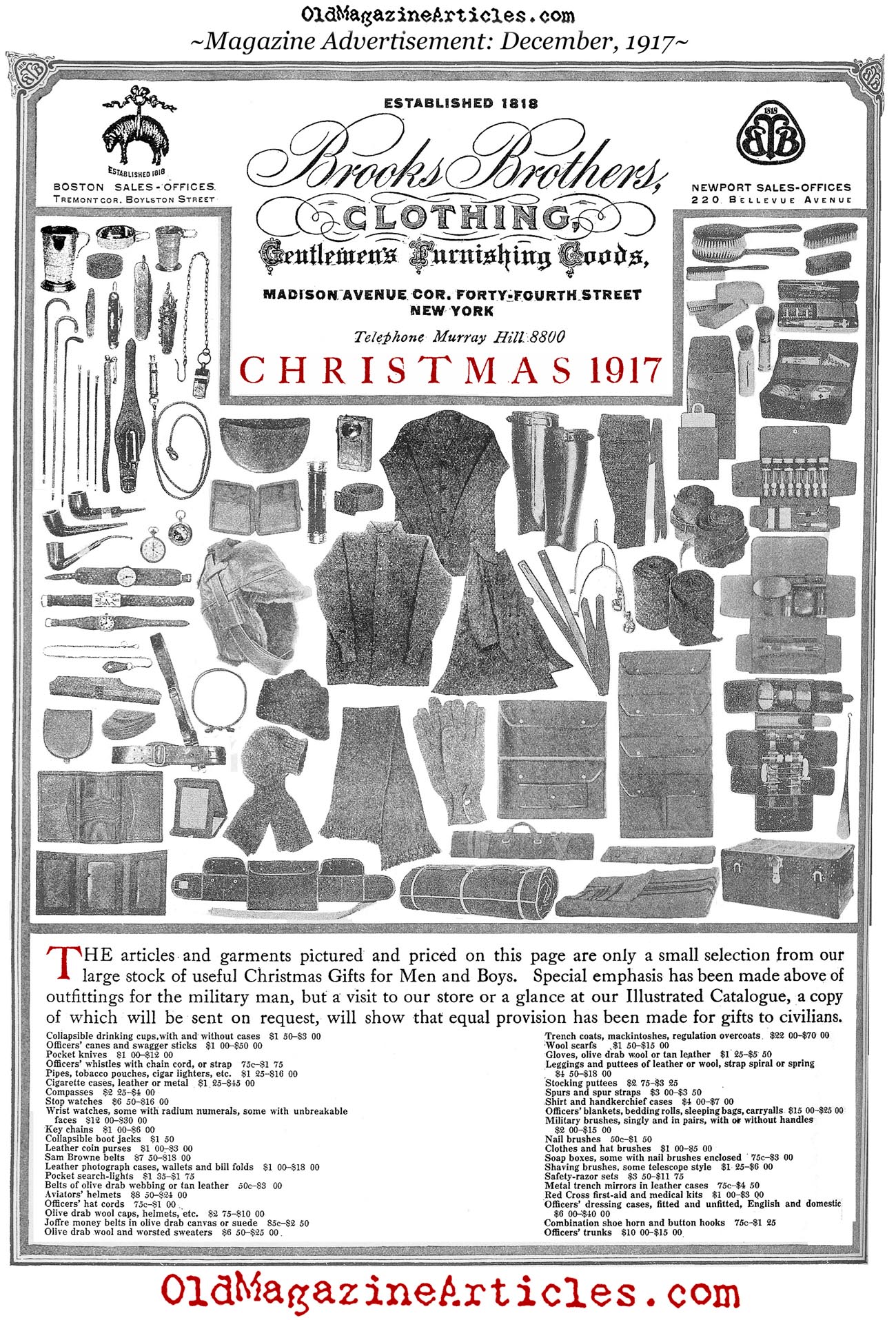Brooks Brothers Goes to War (Advertisement, 1917) Brooks Brothers Goes to War (Advertisement, 1917)