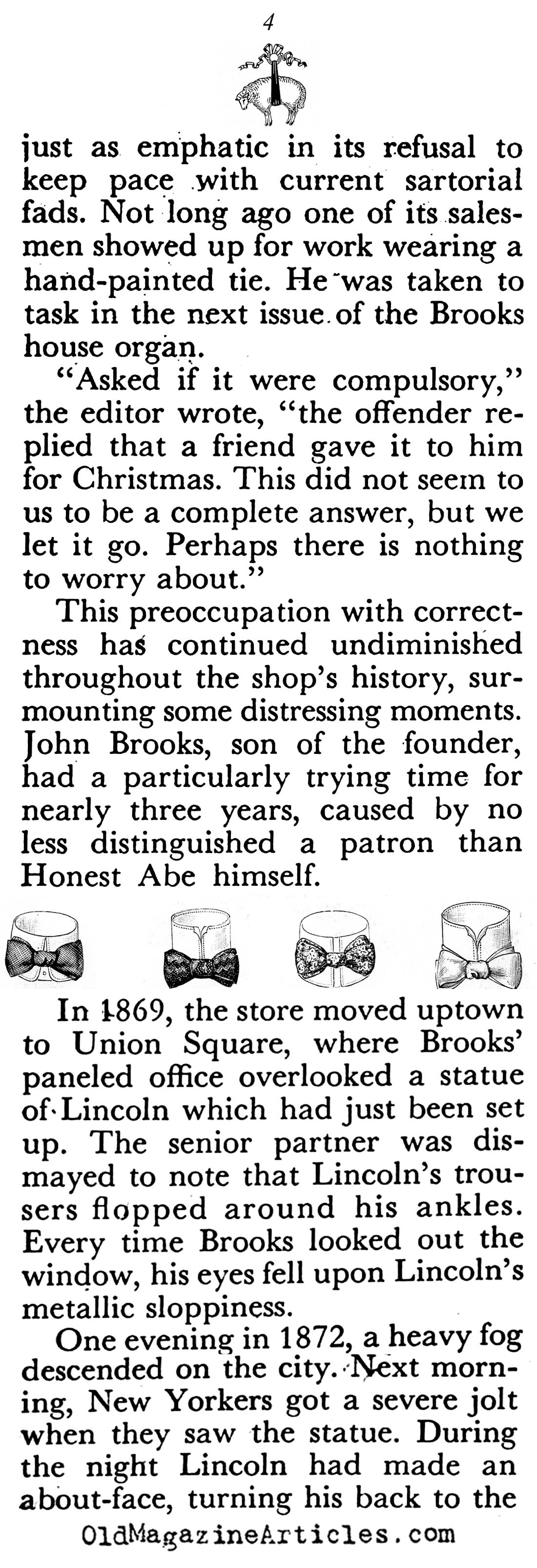 A History of Brooks Brothers (Coronet Magazine, 1950)