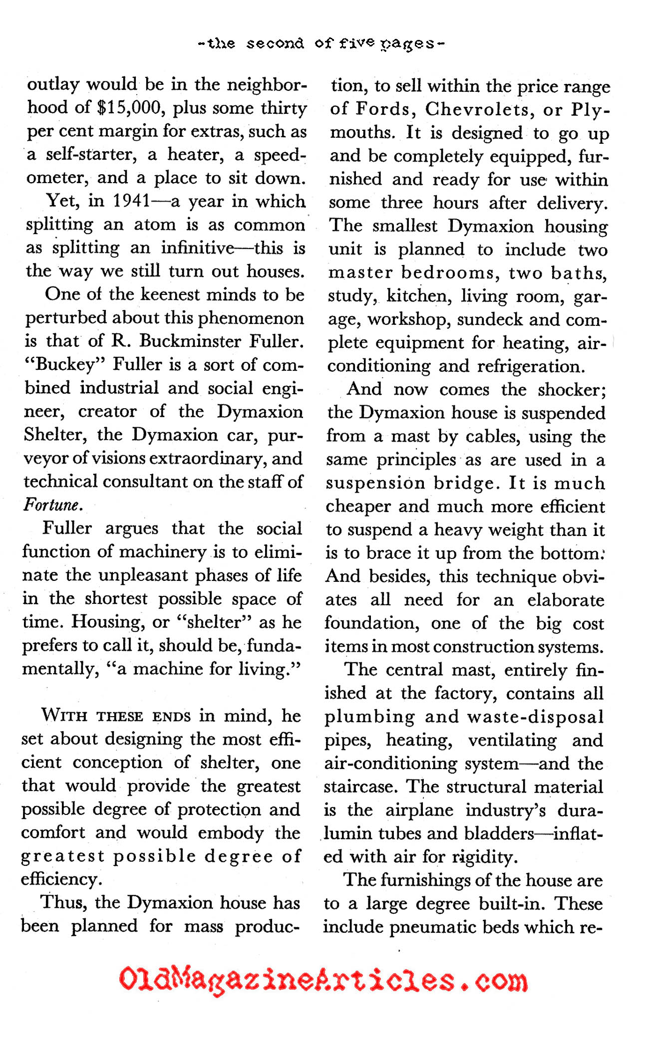 The Thinking of Buckminster Fuller (Coronet Magazine, 1941)