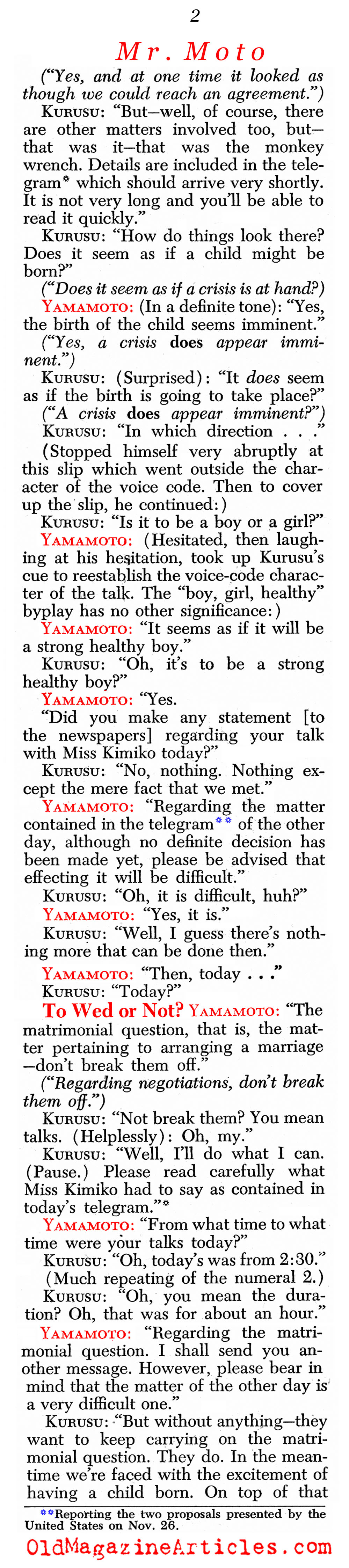 An Historic Telephone Call Recorded (Newsweek Magazine, 1945)