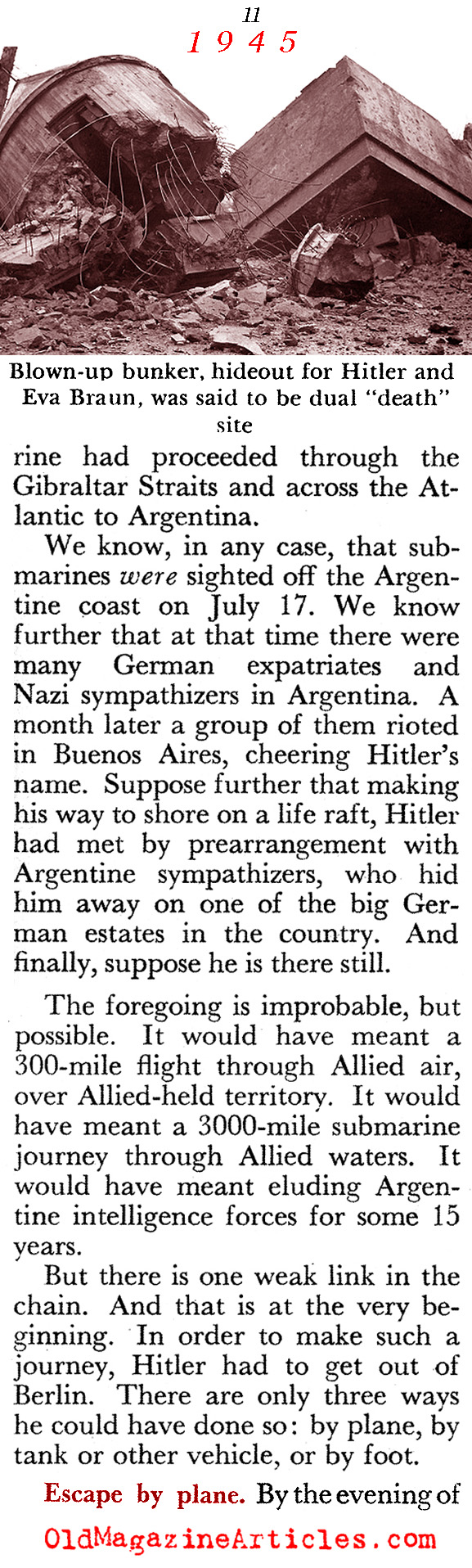 Hitler's Final Days (Pageant Magazine, 1960)