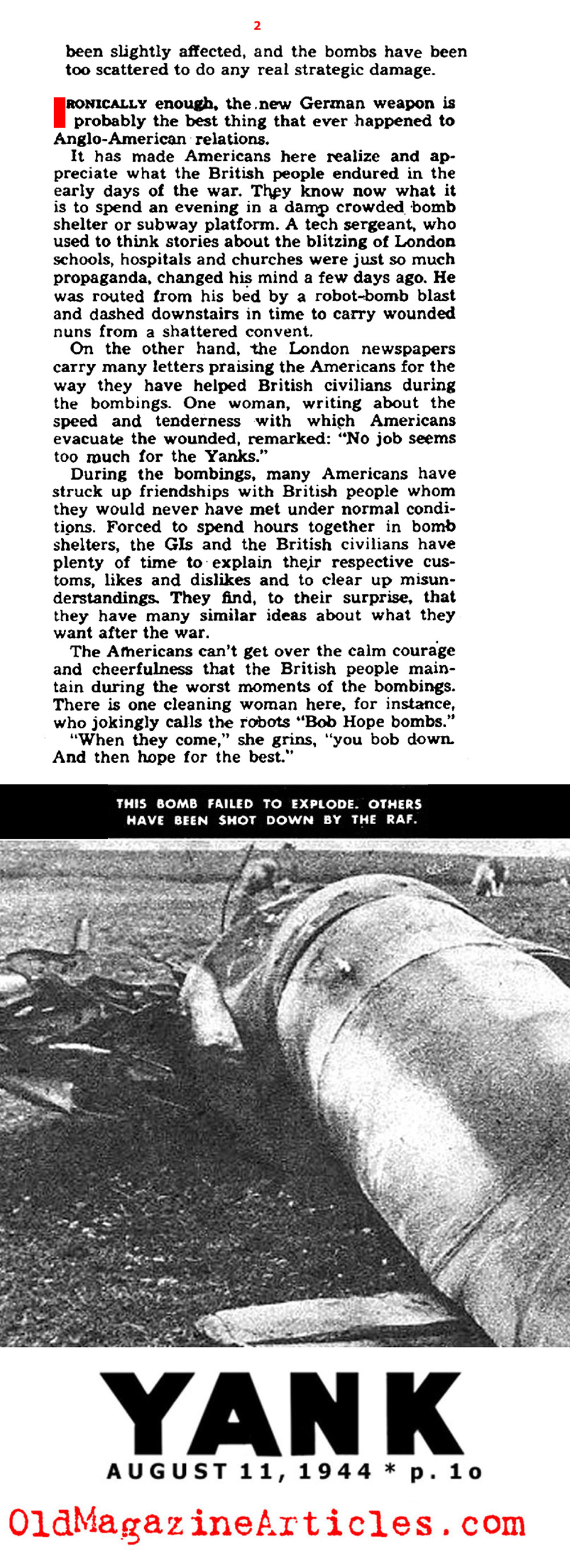 Buzz-Bombs Over London  (Yank Magazine, 1944)