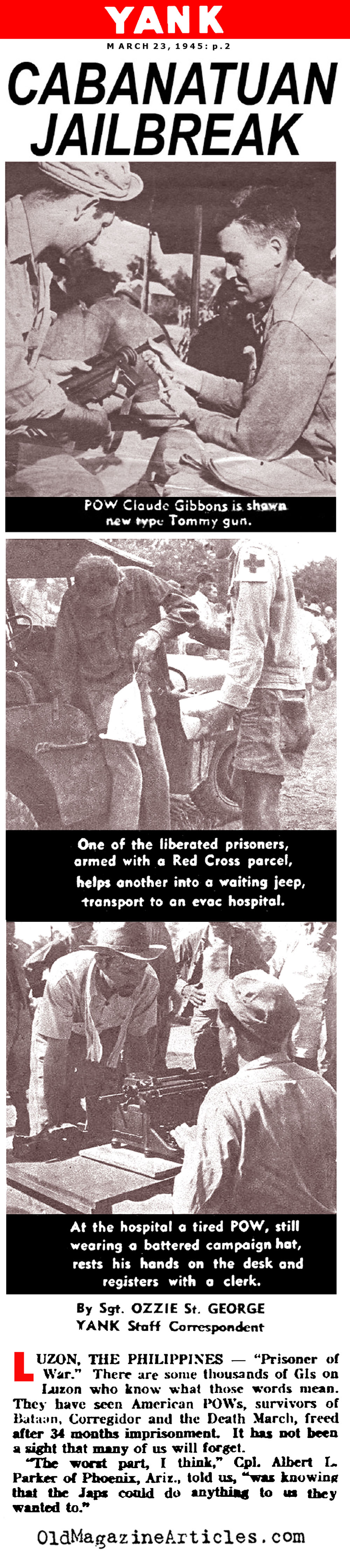 The Japanese Prison Camp at  Cabanatuan (Yank Magazine, 1945)