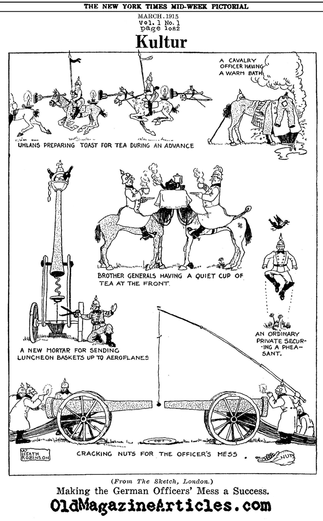 CARTOONS ABOUT WW1 GERMANY,WW1 CARTOONS,OLD MAGAZINE CARTOONS + WW 1,W HEATH ROBINSON BRITISH CARTOONIST 1910-1919,EUROPEAN CARTOONS ABOUT WW1 GERMANY,CARTOONIST W HEATH ROBINSON,1915 CARTOON BY W HEATH ROBINSON - Magazine Article - Old CARTOONS ABOUT WW1 GERMANY,WW1 CARTOONS,OLD MAGAZINE CARTOONS + WW 1,W HEATH ROBINSON BRITISH CARTOONIST 1910-1919,EUROPEAN CARTOONS ABOUT WW1 GERMANY,CARTOONIST W HEATH ROBINSON,1915 CARTOON BY W HEATH ROBINSON - Magazine Article - Old