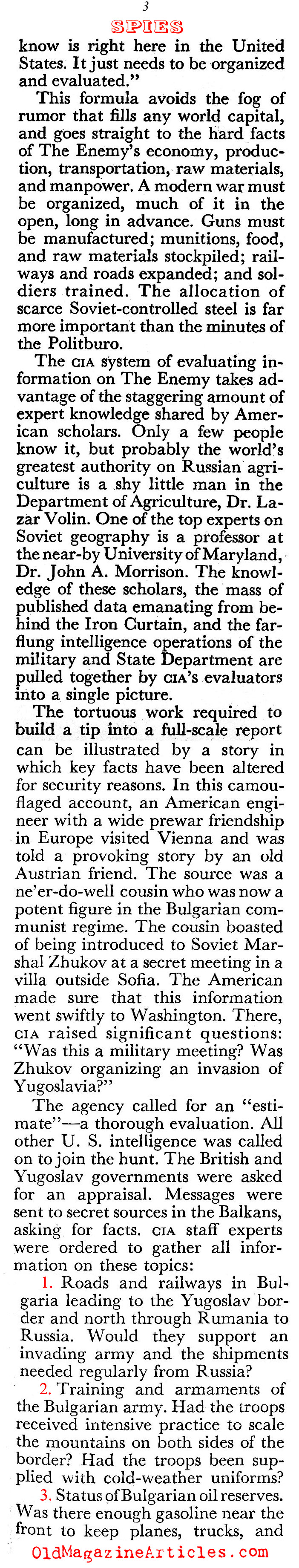 The Early CIA (Coronet Magazine, 1951)