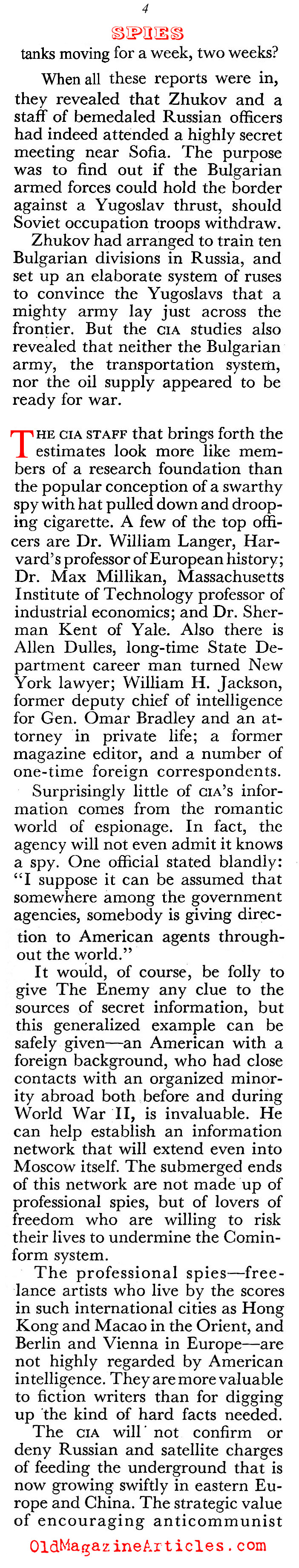 The Early CIA (Coronet Magazine, 1951)
