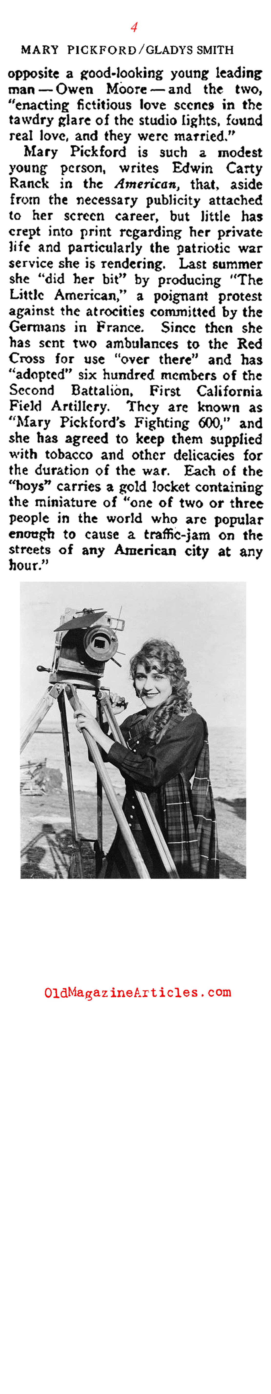 An Interview With Mary Pickford (Current Opinion, 1918)