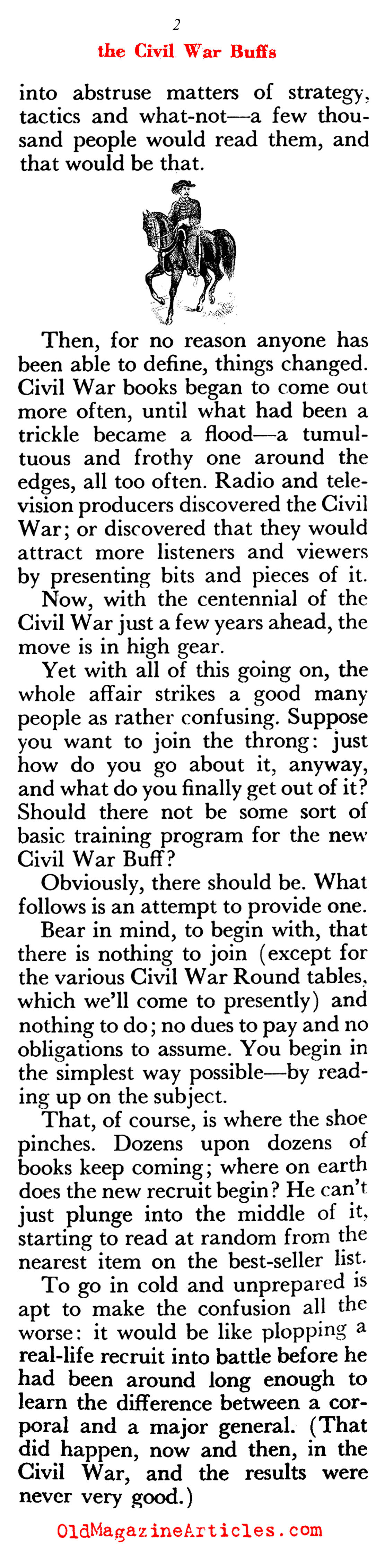 ''Beginner's Guide to the Civil War'' (Pageant Magazine, 1958)