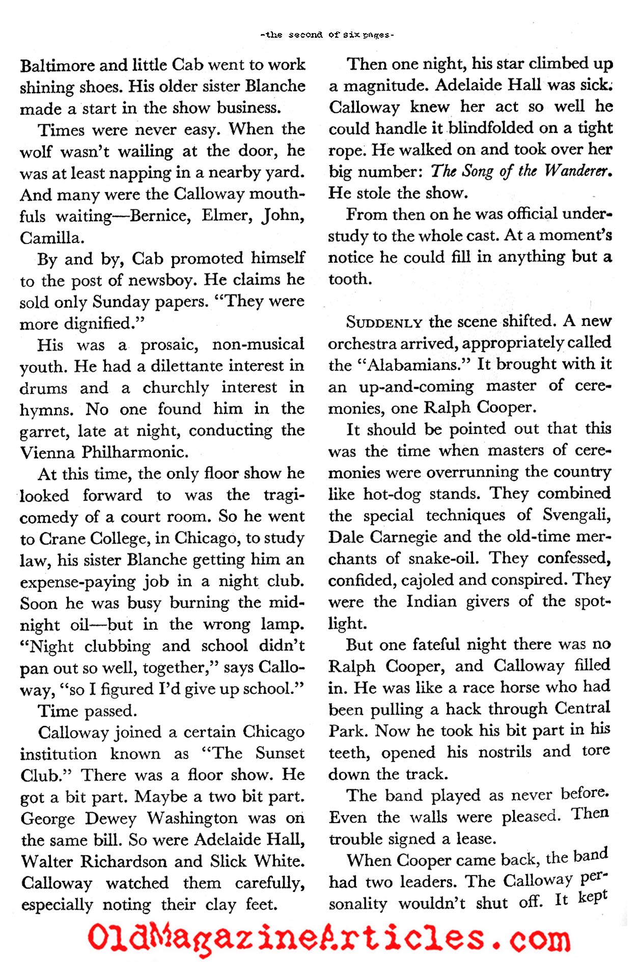 Big Bandleader Cab Calloway (Coronet Magazine, 1941)