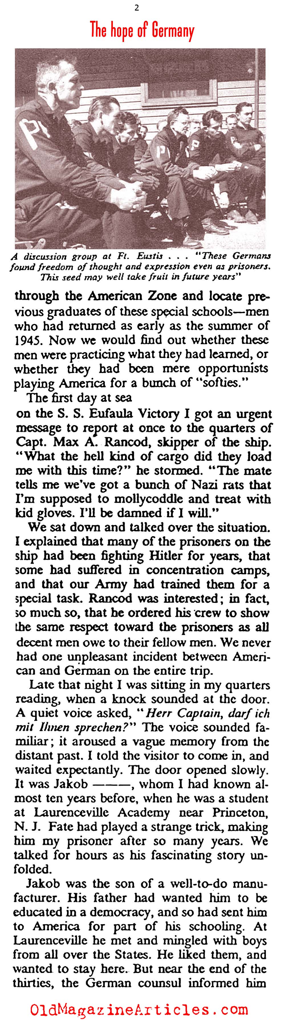 Anti-Nazi POWs Schooled in the Ways of Democracy (American Magazine, 1946)