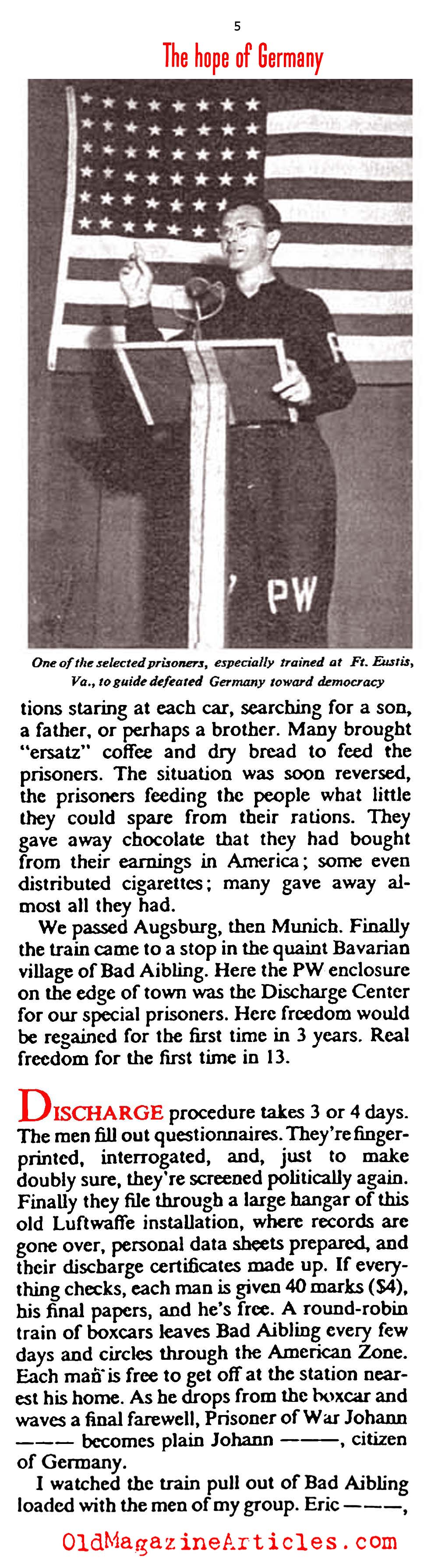 Anti-Nazi POWs Schooled in the Ways of Democracy (American Magazine, 1946)