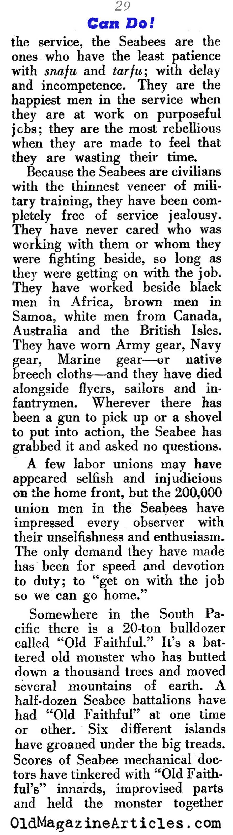 The Seabees (Pageant Magazine, 1944)