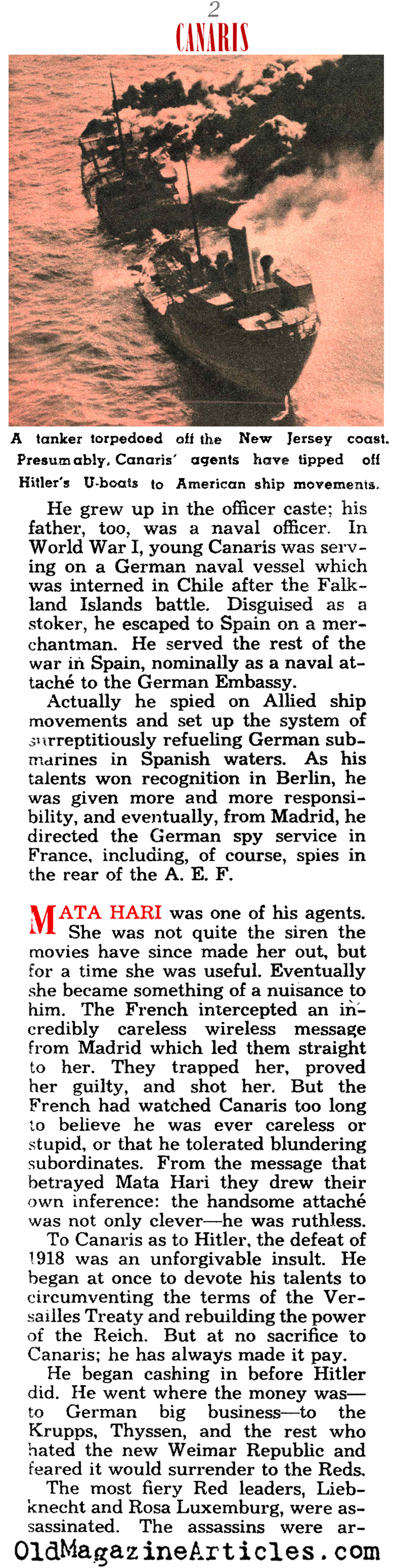 Nazi Spy Master (Liberty Magazine, 1942)