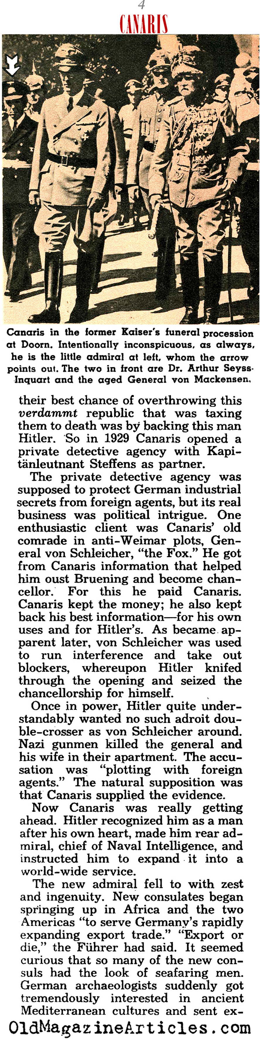 Nazi Spy Master (Liberty Magazine, 1942)