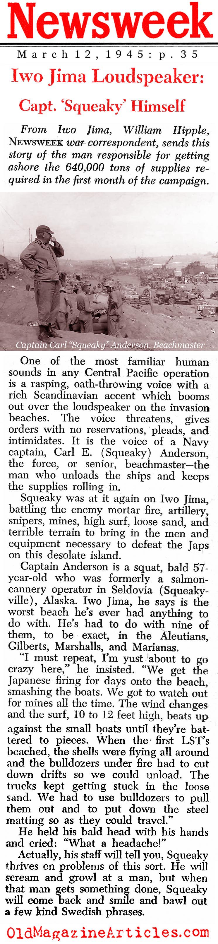 The Beachmaster (Newsweek Magazine, 1945)