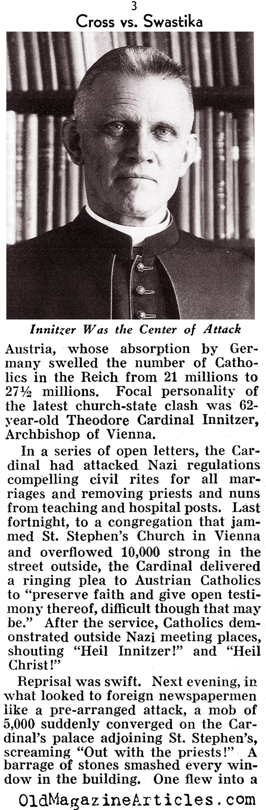 Cardinal Innitzer Stands Up (Pathfinder Magazine, 1938)