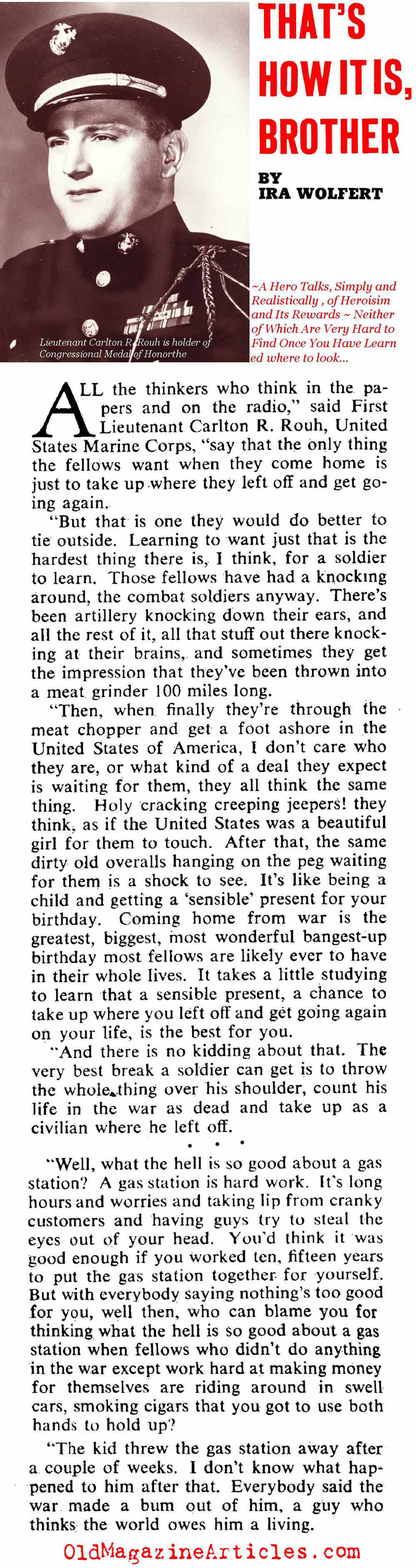 A W.W. II Hero Speaks Out About Heroes and Heroism (Collier's, 1945)