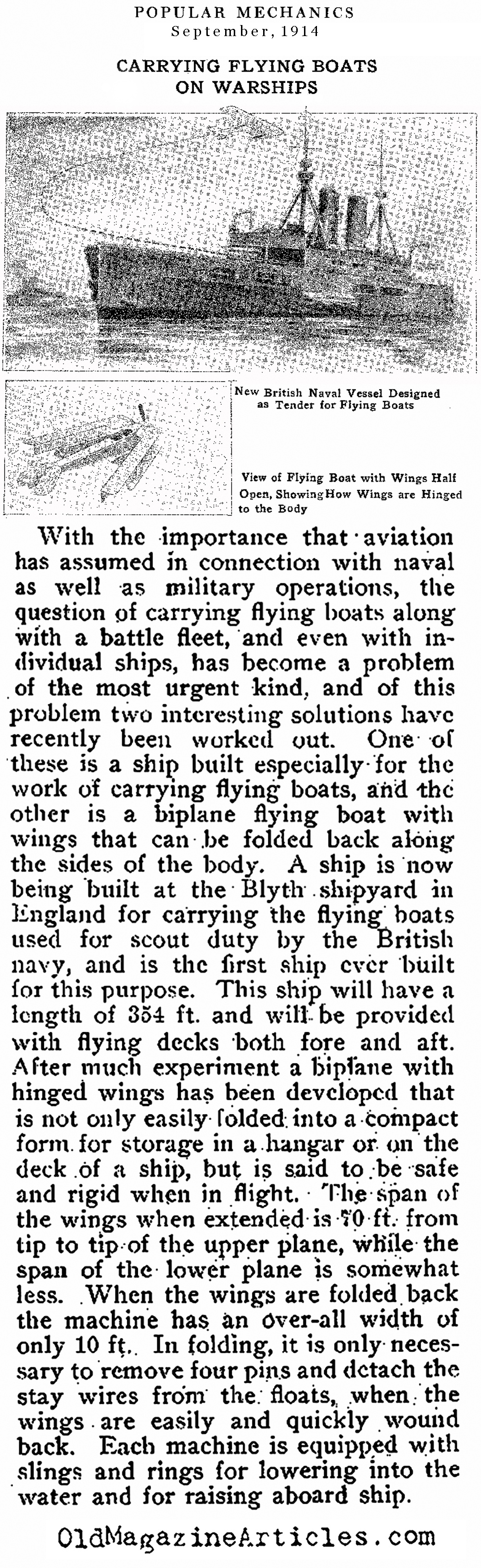 Naval Aviation as a Concept    (Popular Mechanics, 1914)