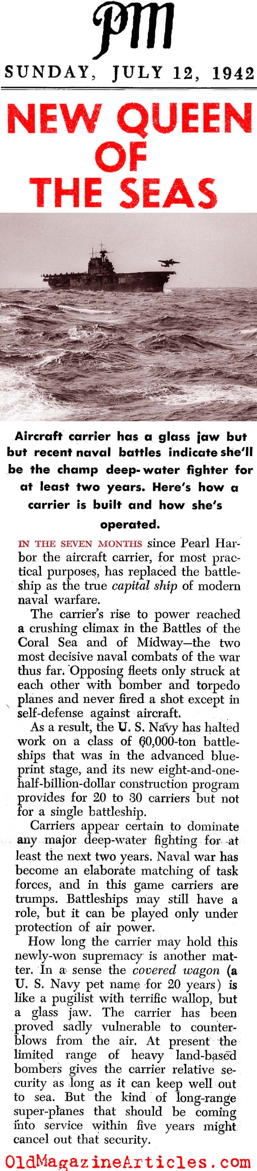 A New Kind of Naval Warfare (PM Tabloid, 1942)